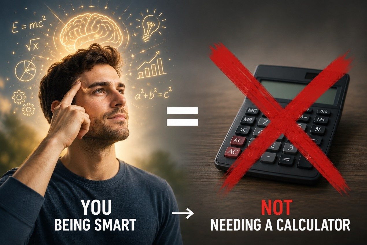 You being smart = not needing a calculator