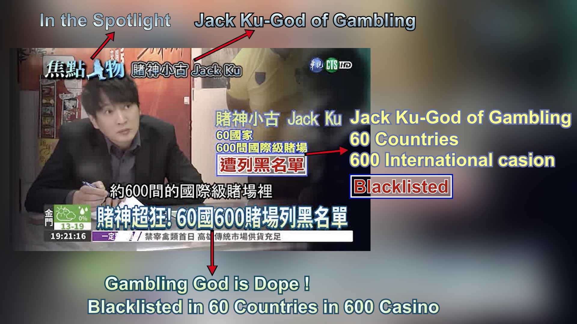 TV news — Blacklisted in 60 countries / 600 casinos
